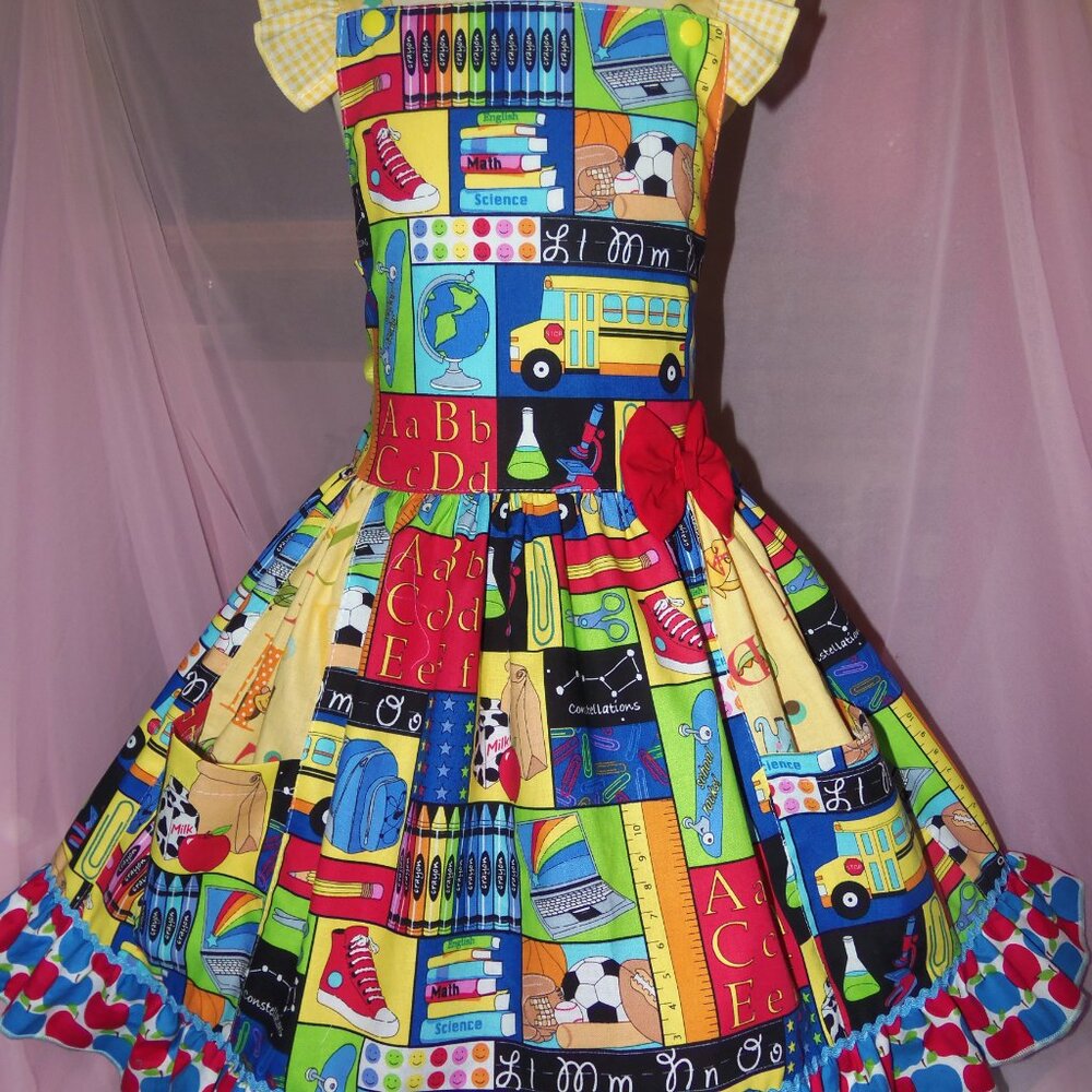 Back to School Kids Girl Dress NEW